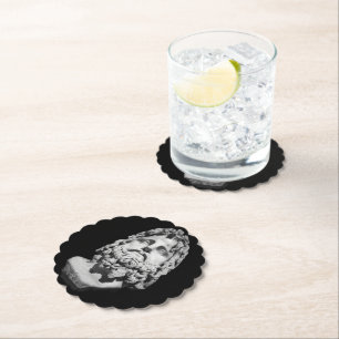 Greco Roman Bust Paper Coaster