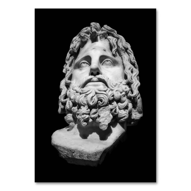 Greco Roman Bust Table Number (Front)