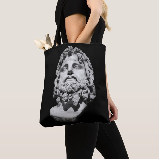 Greco Roman Bust Tote Bag (Close Up)