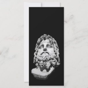 Greco Roman Marble Bust Classical Black and White Card