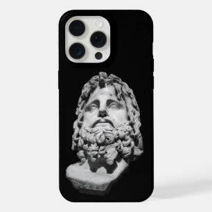 Greco Roman Marble Bust Classical Black and White iPhone 15 Pro Max Case