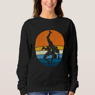 Greco Roman Wrestling Sports Retro Vintage Sunset Sweatshirt