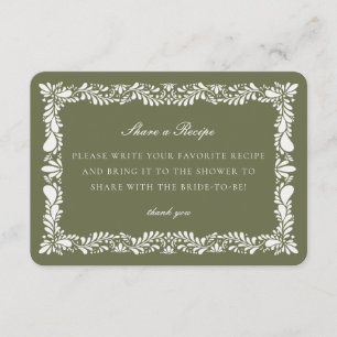 Gree Talavera Tile  Share Recipe Invitation Insert