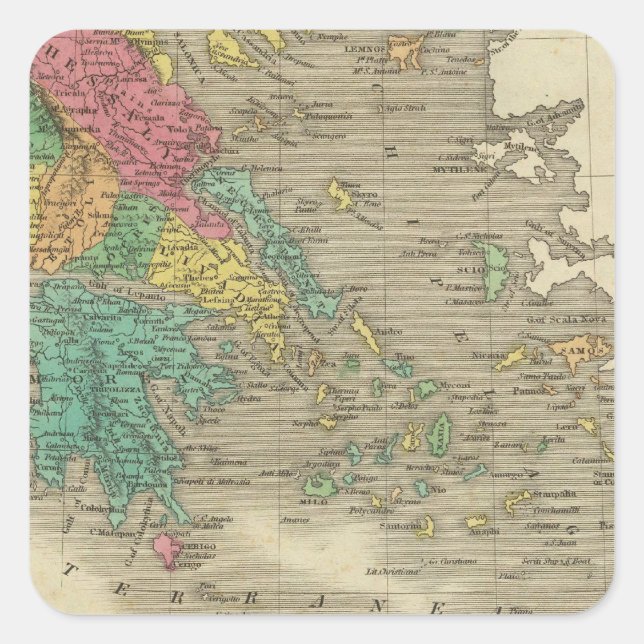 Greece 10 square sticker (Front)