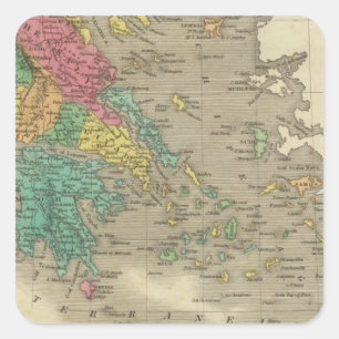 Greece 10 square sticker