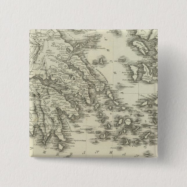 Greece 16 2 inch square button (Front)