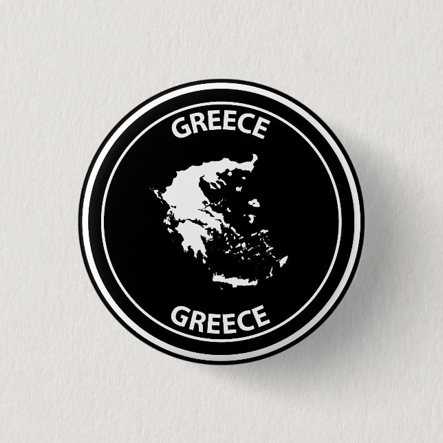 Greece 1 Inch Round Button (Front)
