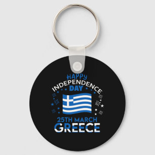 Greece 203rd Independence Day Greek Pride Greece F Keychain