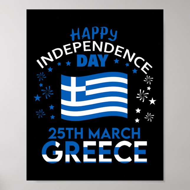 Greece 203rd Independence Day Greek Pride Greece F Poster (Front)