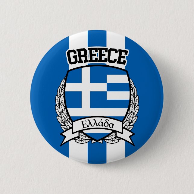 Greece 2 Inch Round Button (Front)