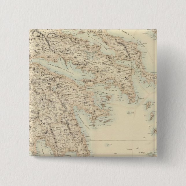 Greece 3 2 inch square button (Front)