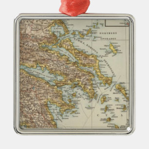 Greece 4 metal ornament