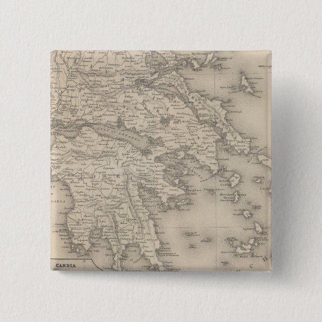 Greece 7 2 inch square button (Front)