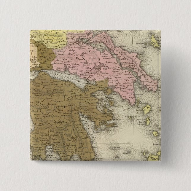 Greece 7 2 inch square button (Front)