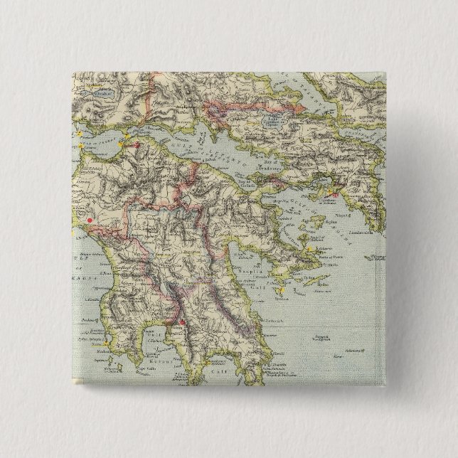 Greece 8 2 inch square button (Front)
