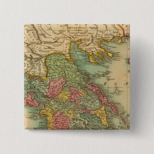 Greece 8 2 inch square button (Front)