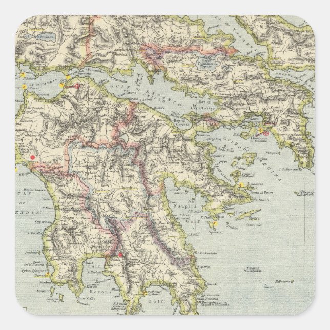 Greece 8 square sticker (Front)