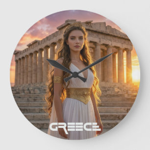 GREECE - ACROPOLIS LARGE CLOCK