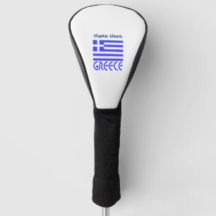 Greece and Greek Flag Blue Personalization  Golf Head Cover