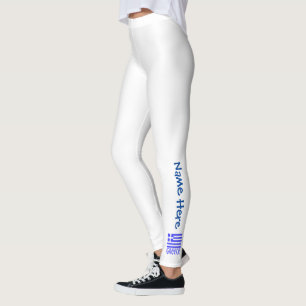 Greece and Greek Flag Blue Personalization  Leggings