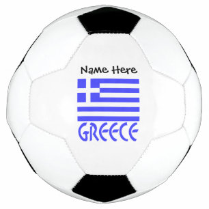 Greece and Greek Flag Personalized Soccer Ball