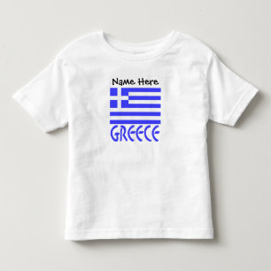 Greece and Greek Flag Personalized  Toddler T-shirt