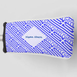Greece and Greek Flag Tiled Blue Personalized  Golf Head Cover