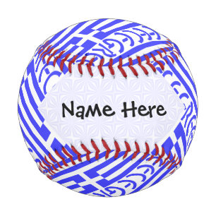 Greece and Greek Flag Tiled Personalized  Baseball