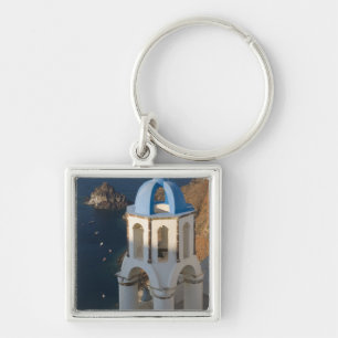 Greece and Greek Island of Santorini town of Oia 2 Keychain