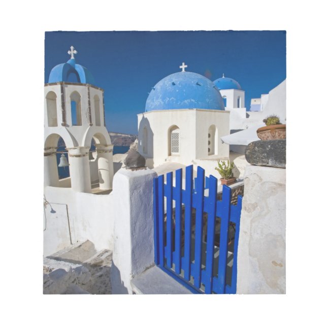 Greece and Greek Island of Santorini town of Oia 3 Notepad (Front)
