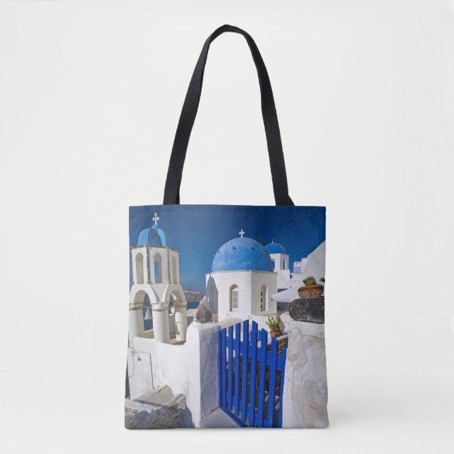 Greece and Greek Island of Santorini town of Oia 3 Tote Bag (Front)