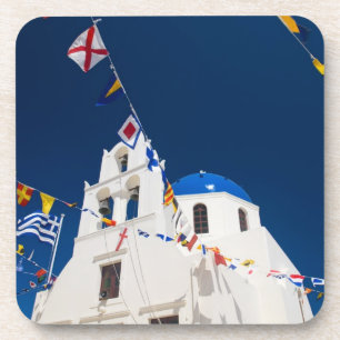 Greece and Greek Island of Santorini town of Oia 4 Coaster