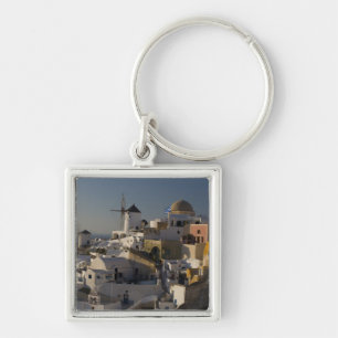 Greece and Greek Island of Santorini town of Oia Keychain