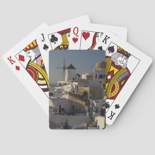 Greece and Greek Island of Santorini town of Oia Playing Cards (Back)