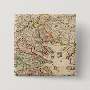 Greece and Macedonia 2 Inch Square Button