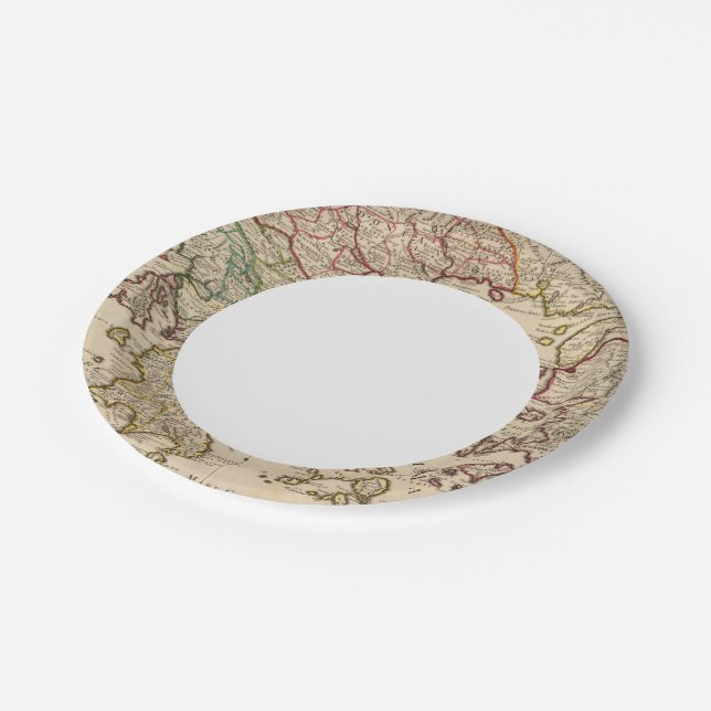 Greece and Macedonia Paper Plate (Angled)