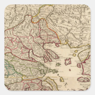 Greece and Macedonia Square Sticker