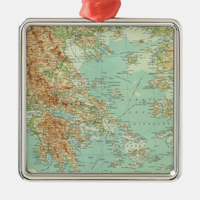 Greece and the Aegean Metal Ornament (Front)