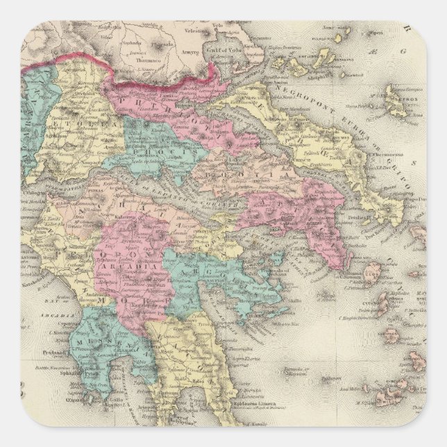 Greece And The Ionian Republic Square Sticker (Front)