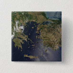 Greece and Turkey 2 Inch Square Button