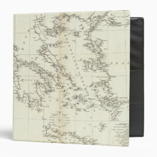 Greece and Turkey Engraved Map Binder