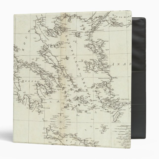 Greece and Turkey Engraved Map Binder (Front/Inside)