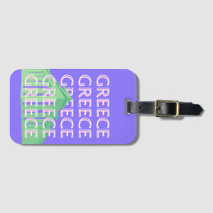 Greece, Athens Travel Art Luggage Tag
