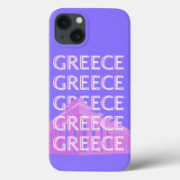 Greece, Athens Travel Art, Retro Travel Art