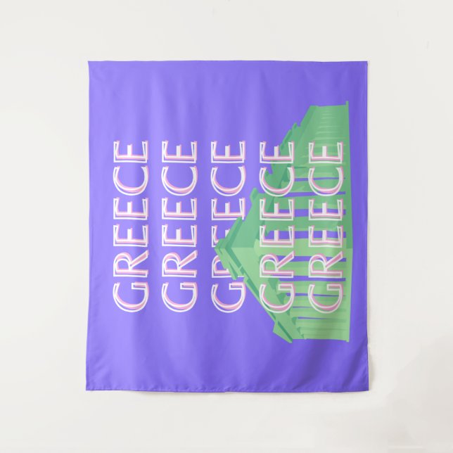 Greece, Athens Travel Art Tapestry (Front)