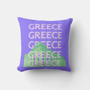 Greece, Athens Travel Art Throw Pillow