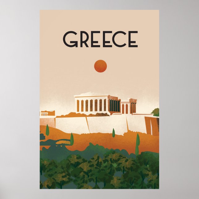 Greece Athens travel poster (Front)