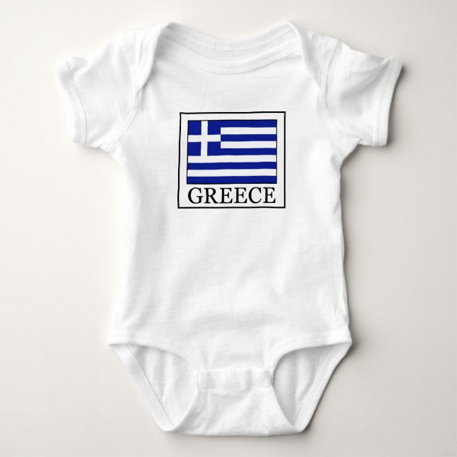 Greece Baby Bodysuit (Front)