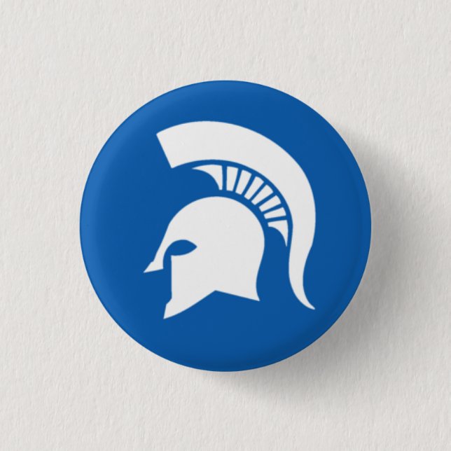 Greece Badge - Hoplite Helmet 1 Inch Round Button (Front)