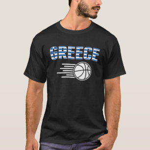 Greece Basketball Lovers Jersey Greek Flag Summer T-Shirt